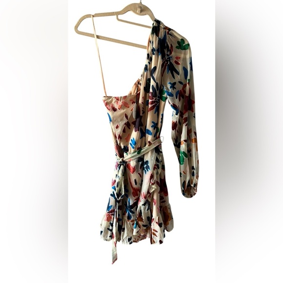 Tularosa Floral One-Shoulder Robin Dress L NWT $228 - Picture 3 of 5